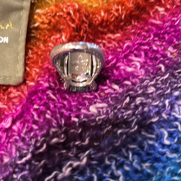 Judith Ripka Sterling Monaco Green Goddess Ring with emeralds. - Picture 5 of 9